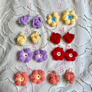Handmade Crochet Earrings (Customizable)
